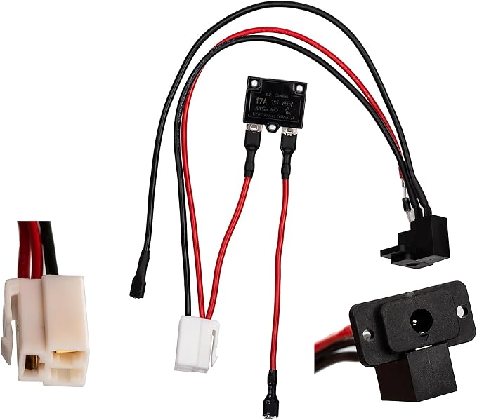 weelye Charging Hole for Children Electric Vehicle 6V 12V 24V Round Charging Port for Children Electric Vehicle Charger Socket Strip line Replacement Parts
