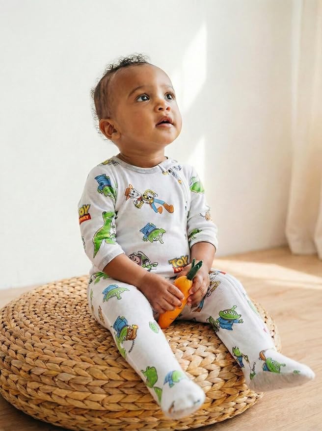Disney Baby Boys' 2-Pack Footed One-Piece Sleep N' Play Newborn to Infant