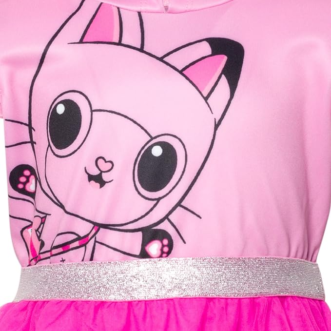 DREAMWORKS GABBY'S DOLLHOUSE Pandy Paws Girls Mesh Cosplay Tulle Dress Toddler to Big Kid