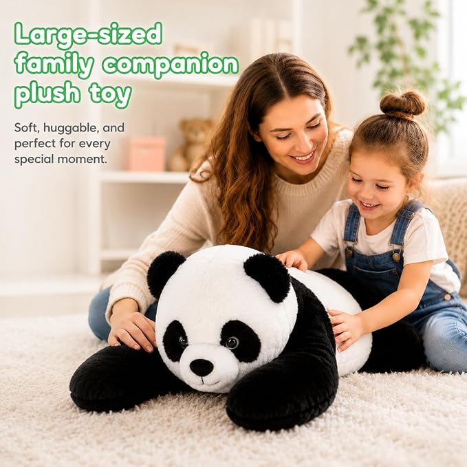 Tezituor Giant Panda Stuffed Animal, Panda Plush Toy,31.5" Large Cute Jumbo Pandas Plush Pillow,Soft Large Plushie,Huge Big Plushy Fluffy Fat Oversized,Valentine for Kids Girls