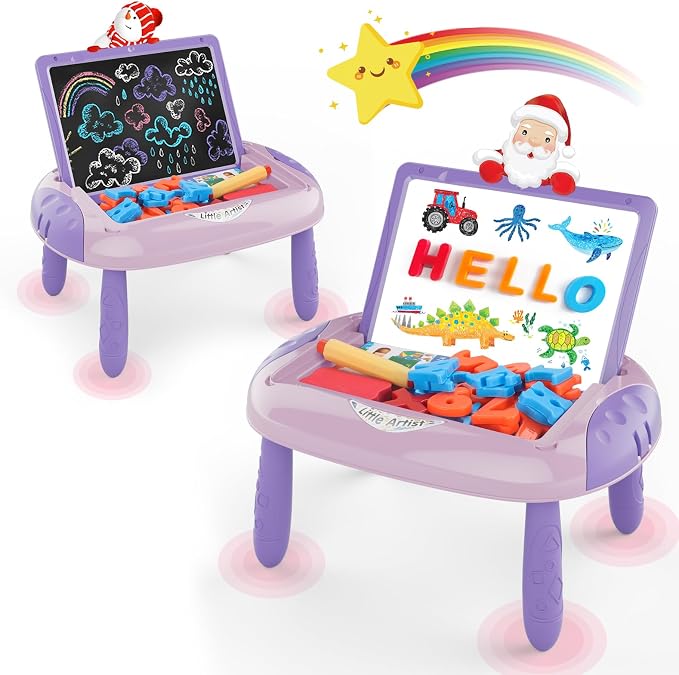Cokzer Gift for 1-2 Year Old Girls, Toddler Girl Toys with Magnetic Letters and Numbers, Learning and Educational Toys for 1 2 Year Old, Girls Birthday (Unicorn Pink)