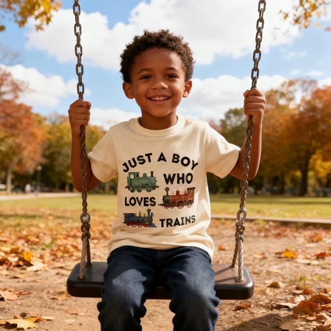 Todder Boys Shirt Kids Trains Bug Retro Nature Cool Tees Tops 2-7 Years