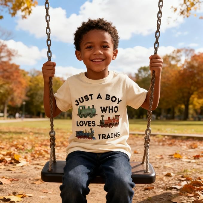 Todder Boys Shirt Kids Trains Bug Retro Nature Cool Tees Tops 2-7 Years