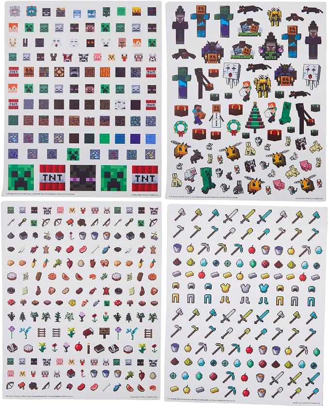 Innovative Designs Minecraft Creativity Fun Kids Art Set for Coloring, Painting, and Crafts