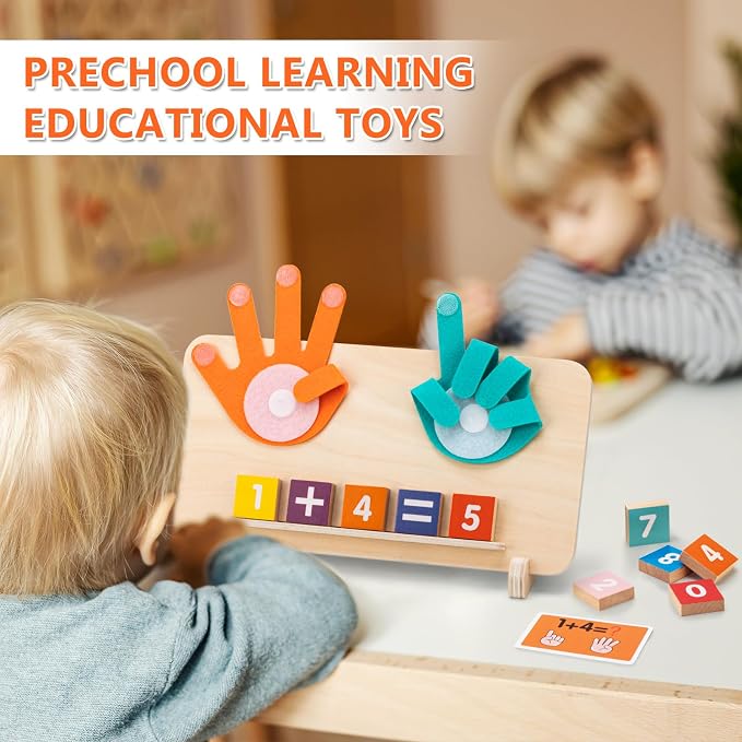 GUEETIC® Preschool Learning Toys for Toddlers 3-4, Educational Math manipulatives Number Counting Blocks for Kids, Montessori Toys for 3-5 Year Old Boys Girls Birthday Gifts