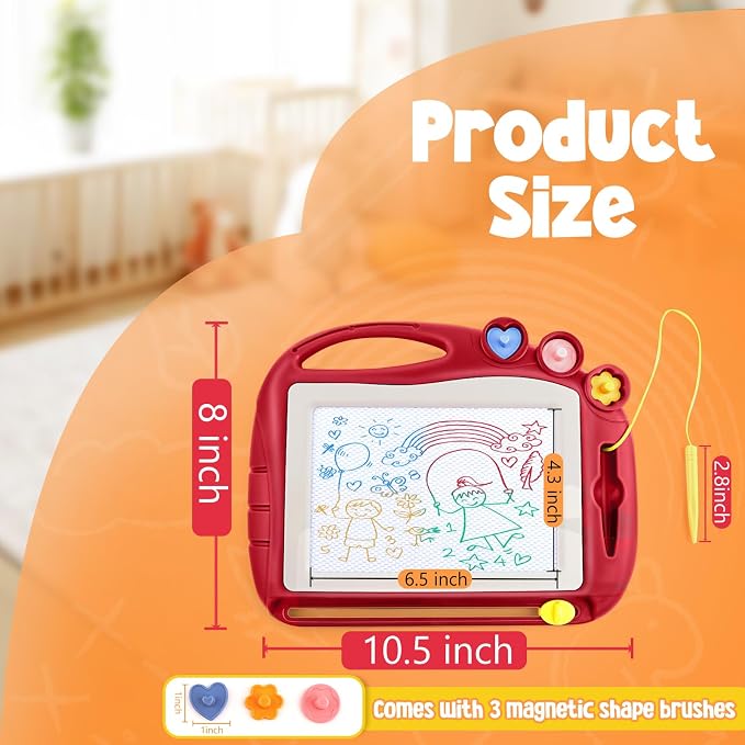Magnetic Drawing Board, Toddler Toys for Age 1 2 3 Boys Girls, Toddler Drawing Board, Birthday Easter Christmas Halloween Kids Toy Gifts for Boys and Girls