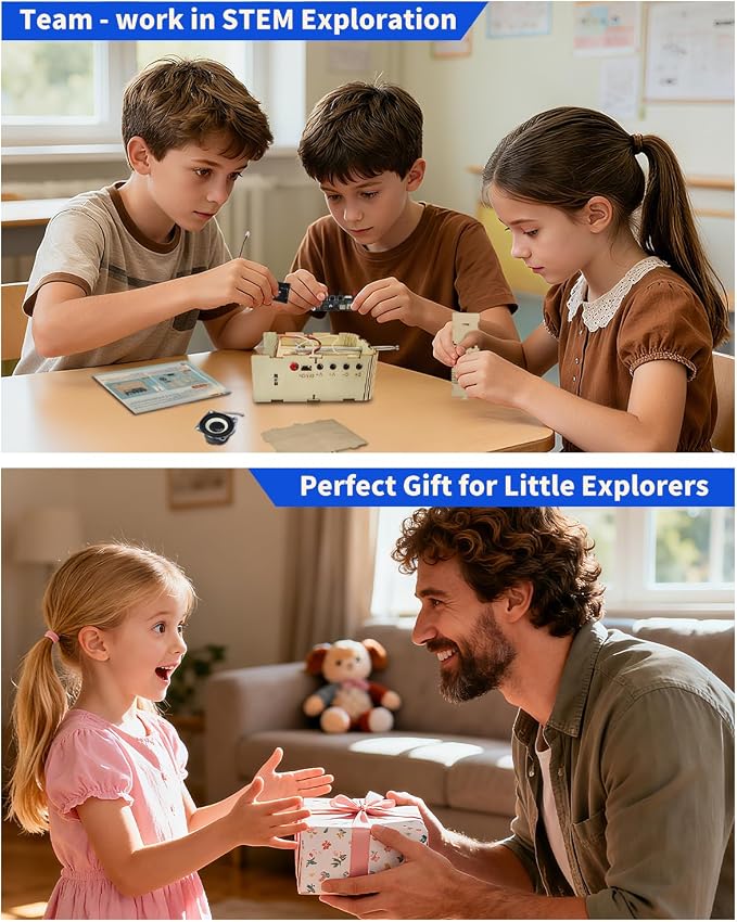 Science Kits for Kids Age 8-12 12-14, STEM Toys DIY Radio Kit Engineering Electronics Project Building Your Own Radio Educational Toy, Ideal Gift for Teen Child Boys Girls 9 10 11 13