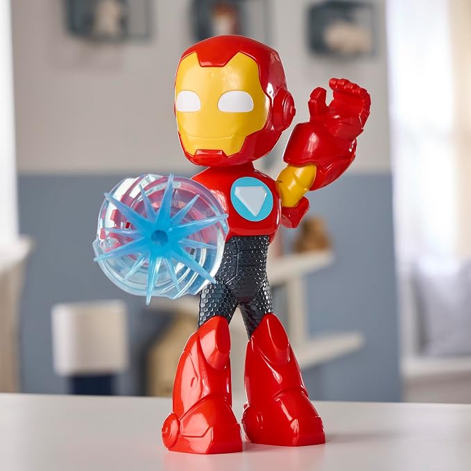 Marvel Iron Man and His Awesome Friends Supersized Iron Man Action Figure, 9-Inch (22.8 CM) Super Hero Toys for Kids, Ages 3+