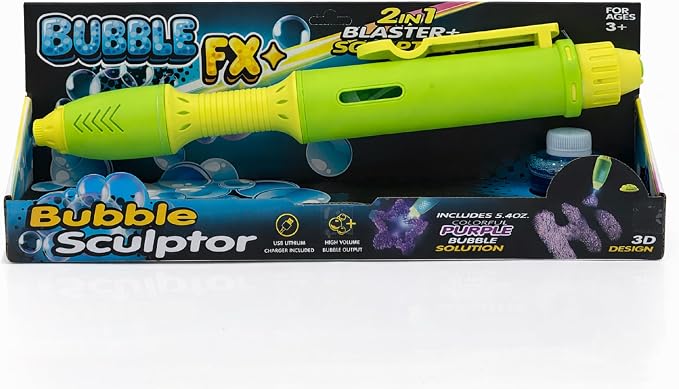 Mindscope BubbleFX LED Light Up Bubble Sculptor Pen (Green/Yellow)