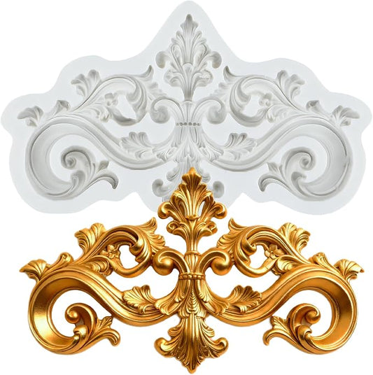 Baroque Polymer Clay Molds Curlicues Scroll Lace Silicone Mold for Jewelry Making Epoxy Resin Casting Air Dry Polymer Clay Craft