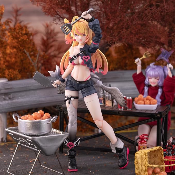 Pipigirl 1/12 Scale Anime Style Action Figures Kits, Magical Angel Hoshikawa Neko, 6.5 in Collectible Action Figures, No Assembly Required