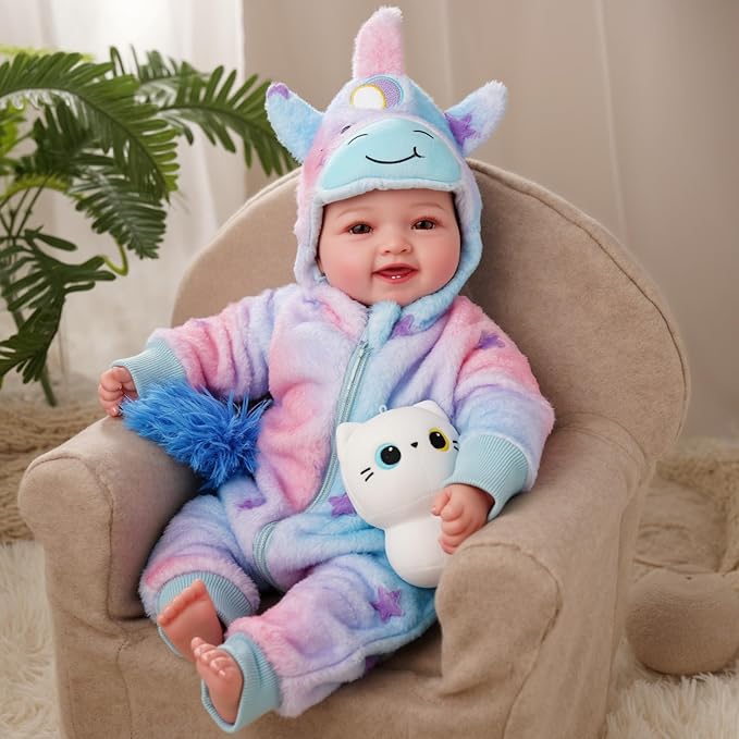 BABESIDE Baby Dolls, 17inch Large Realistic Cute Soft Body Baby Doll Real Life Baby Dolls with Accessories for 3+ Year Old Girls Gifts, Pretend Play, Collection