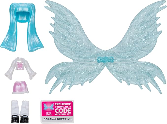 Royale High 3” Ice Fairy Fashion Doll - 1 Figure with 9 Fashion Accessories - Virtual Item Code Included - Series 1 - Ages 5+