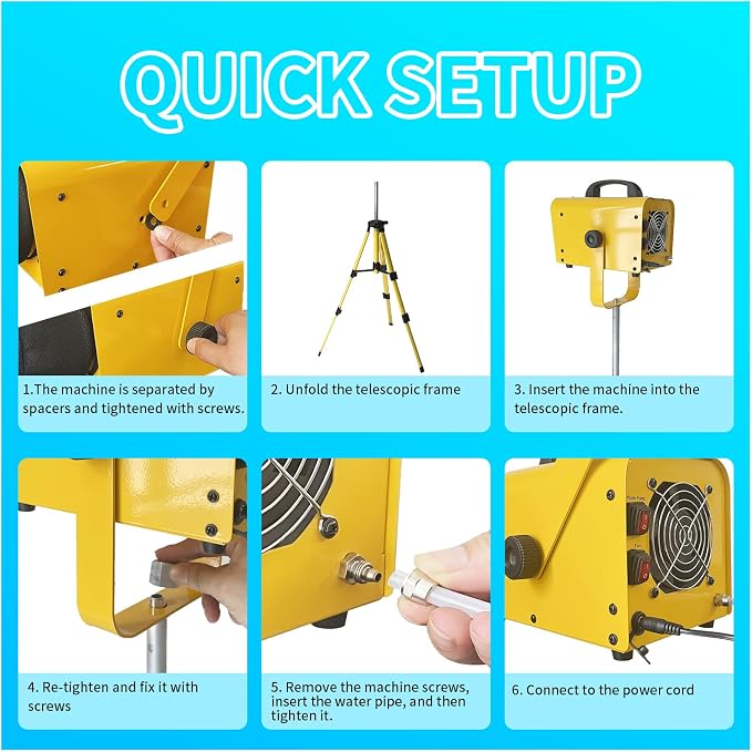 Flowing Foam Machine for Party, Party Foam Machine with Telescopic Support, Foam Cannon for Garden, Pool, Indoor, Birthdays, Celebrations, and Backyard Events