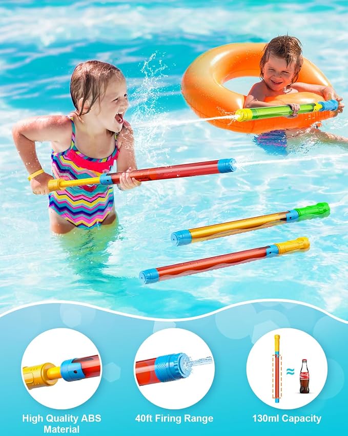 LQYoyz Water Gun - 3 Pack Super Blaster Squirt Gun Blaster for Kids Water Game Fighting Toys for Summer Activity Swimming Pool Beach Outdoor Toys for Boys Girl Adults