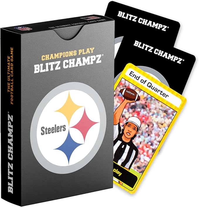 Blitz Champz Pittsburgh Steelers– Official NFL Playing Cards & Pittsburgh Steelers Gifts for Men & Women, Fun Travel Card Games for Adults & Kids Ages 7+, Camping Games for Friends & Family Game Night