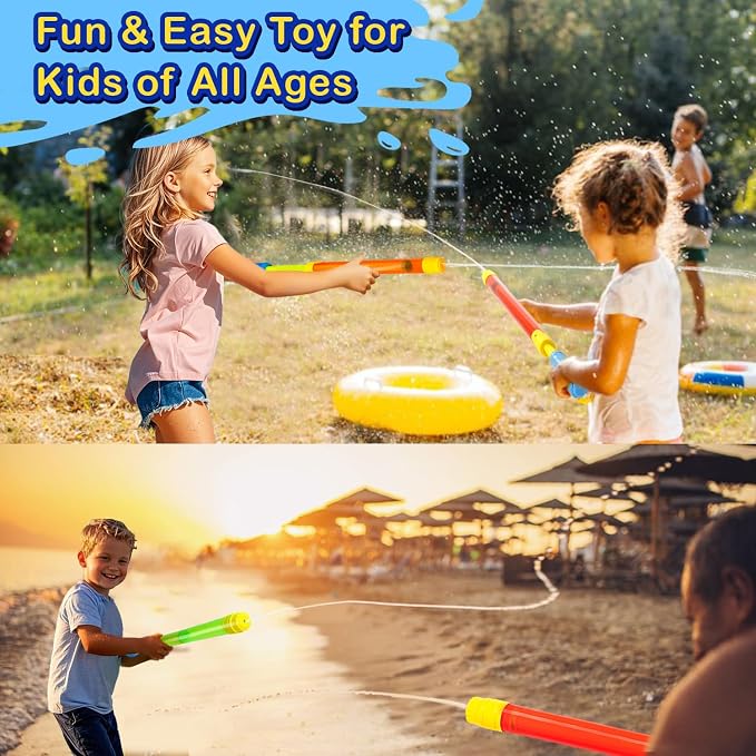 6 Pack Water Gun for Kids Adults, Pool Toys Squirt Gun for Kids Ages 3-5 4-8 8-12,Super Water Soaker Blaster for Party Favors Outdoor Backyard Summer Activities