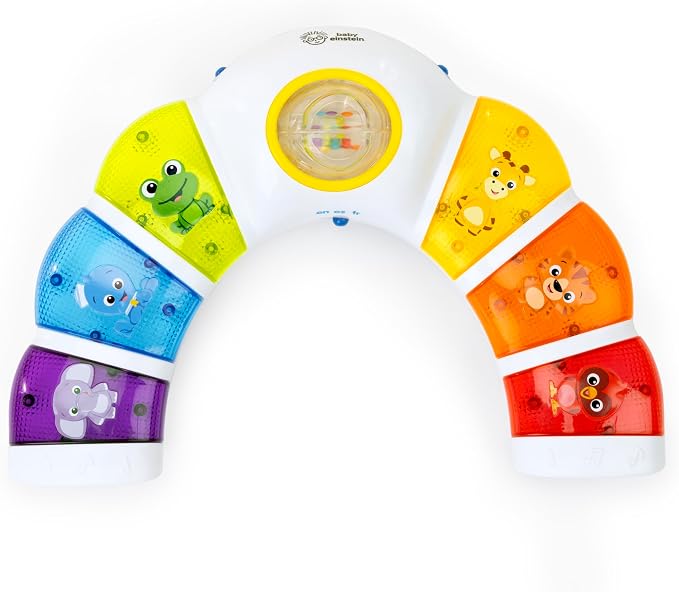 Baby Einstein Glow & Discover Light Bar Musical Toy, Activity Station, Sitting Up/Tummy Time, Color/Animal Learning Toys, Infant Ages 3 Months+ (Pack of 6)