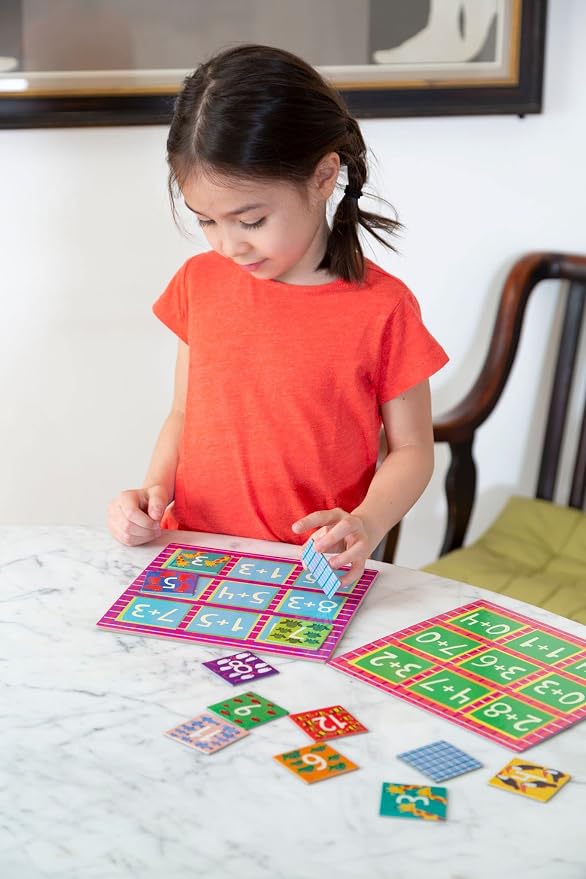 eeBoo: Simple Math Bingo Game for Kids Ages 5+, Addition & Subtraction Learning Game That Builds Skills & Conversation