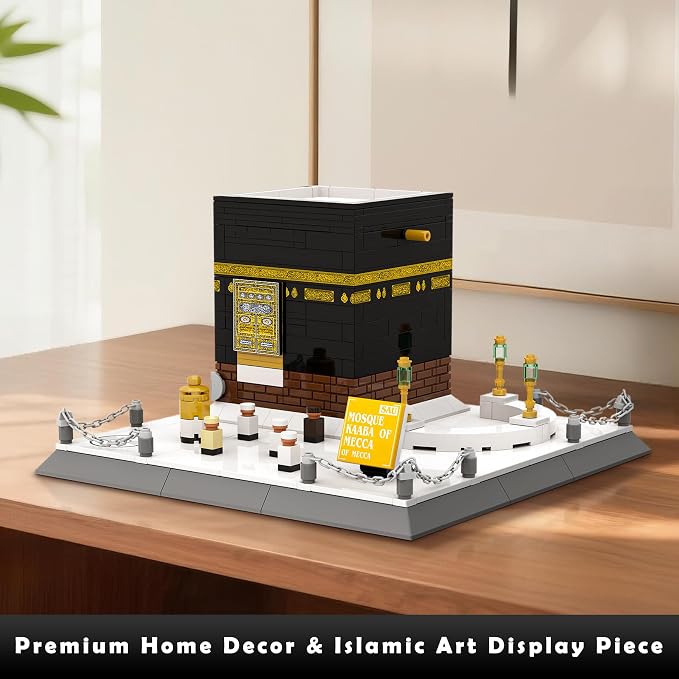 Kaaba Building Set – 446Pcs Architecture Model Kit of Mecca Great Mosque, Adult Building Blocks for Home Office Display, Collectible Landmark Set