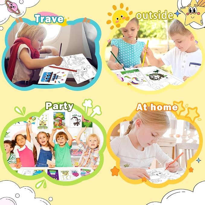 24 Coloring Books for Kids Party Favors Bulk Mini Coloring Book for Kids Ages 4-8 Small Activity Books for Birthday Party Gifts Goodie Bags Stuffers(24-B)