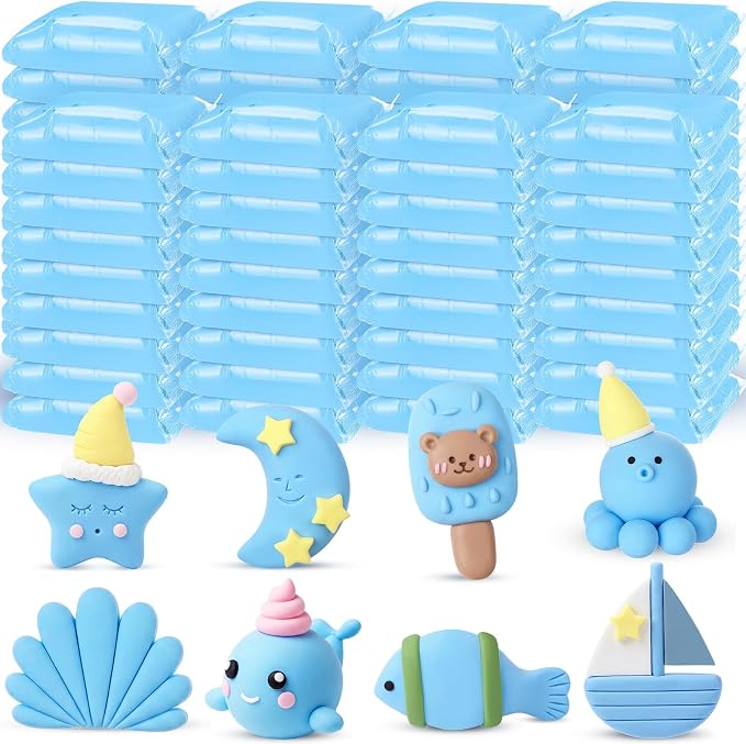 VioraWhite 72 Pcs 38oz Air Dry Clay Bulk Modeling Ultra Lightweight Foam Modeling Clay for Kids Adults DIY Gifts Party Arts Crafts and School Project Supplies (Sky Blue)