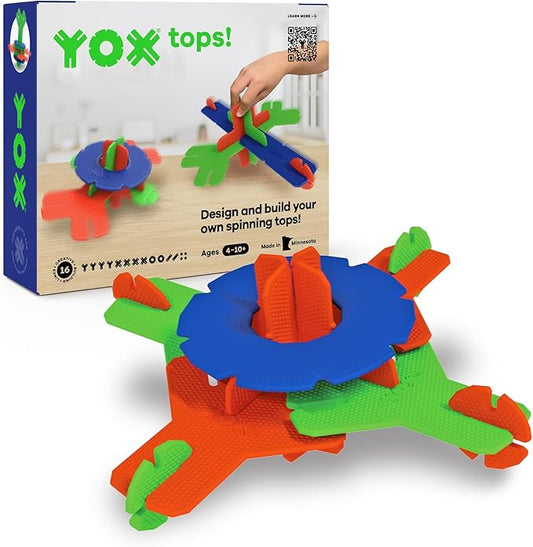 YOX Tops, Creative Educational Building & Construction STEM Toy Set for Kids, Learning Toys for Children Ages 4-10, Boys & Girls Fun Gift, Preschool & Classroom Toys, 17 Parts, Single Pack