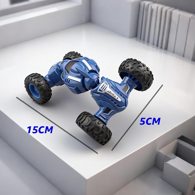 Friction Powered Toy Car for Kids, Press and Go Off-Road Push Car, Durable Shock-Resistant Vehicle, No Batteries Required, Toy Car for Boys & Girls Ages 3 （Blue）