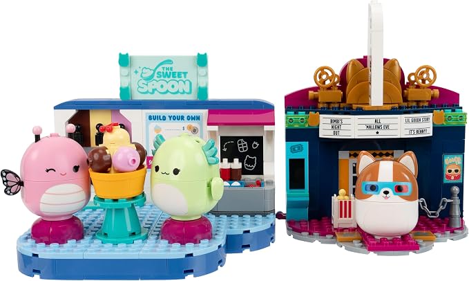 BLDR Squishmallows Reginald at the Movies Building Set - Reginald the Corgi Buildable Figure - Squishmallows Fans 8+, 0093