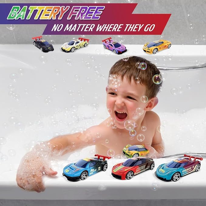 Color Changing Cars Toys Bath Toys for Kids Ages 1-3 4-8 Goodie Bags Fillers for Kids Grandkids Pool Water Toys Boys Birthday Car Gifts Sensory Die-Cast Toys Mini Sensory Toys Theme Party Giveaways