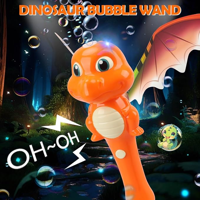 Chridark Dinosaur Bubble Wand Toys for Kids Age 3 4 5 6 7 8 Years Old: Bubbles Machine for Kids, Toddler Outdoor Toys, Gifts Birthday Presents for 3 4 5 6 Year Old Boys Girls
