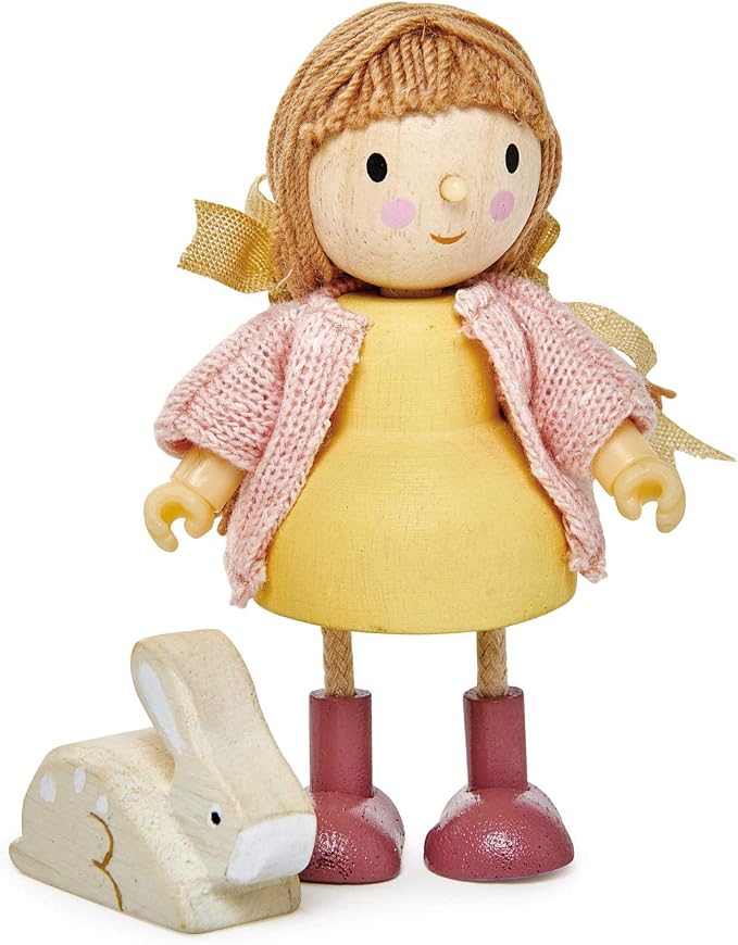 Tender Leaf Toys - The Goodwood Family - Wooden Miniatures Flexible Doll, Multicultural Action Figure for Dollhouse - Encourage Creative and Imaginative Fun Play for Children - Age 3+