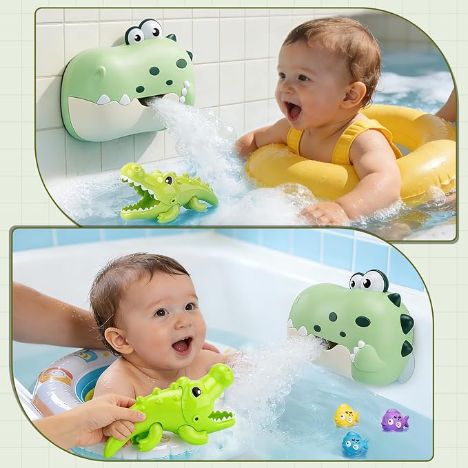 Baby Bath Toys Bubble Machine for Toddlers 1-3 Toddler Fountain Bathtub Pool Water Table Toys Shark Bath Toy 18 Months Months Baby Bath Toy for Girls
