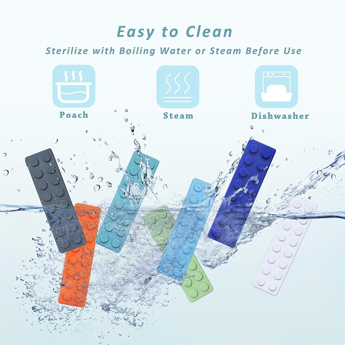 Olugu Chewing Necklace for Kids Sensory, Blocks Sensory Necklace for Chewing Boys Girls with Autism, ADHD, Teething, Biting, Chewing Needs, Silicone Chewy Necklace Sensory for Reduce Anxiety -7 Pack