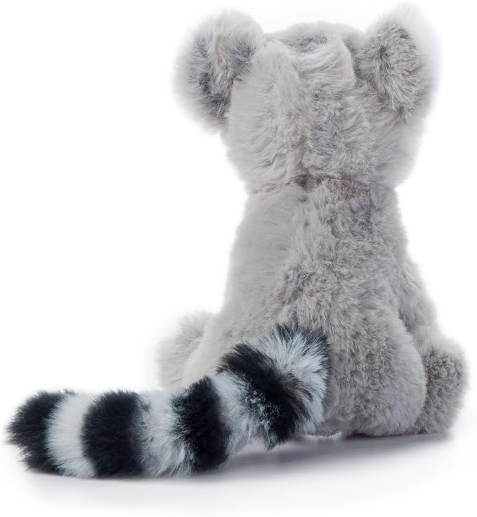 The Petting Zoo Ring-Tailed Lemur Stuffed Animal Plushie, Gifts for Kids, Wild Onez Babiez Zoo Animals, Lemur Plush Toy 6 inches