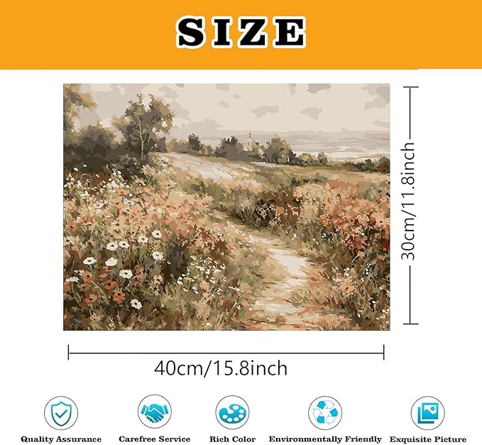 WUDWL 4 Pack Paint by Numbers Kit for Adults Kids, Adults Paint by Numbers Kits, Flowers and Plants DIY Acrylic Oil Painting Number Kits for Home Wall Decor Gifts 12x16 Inch