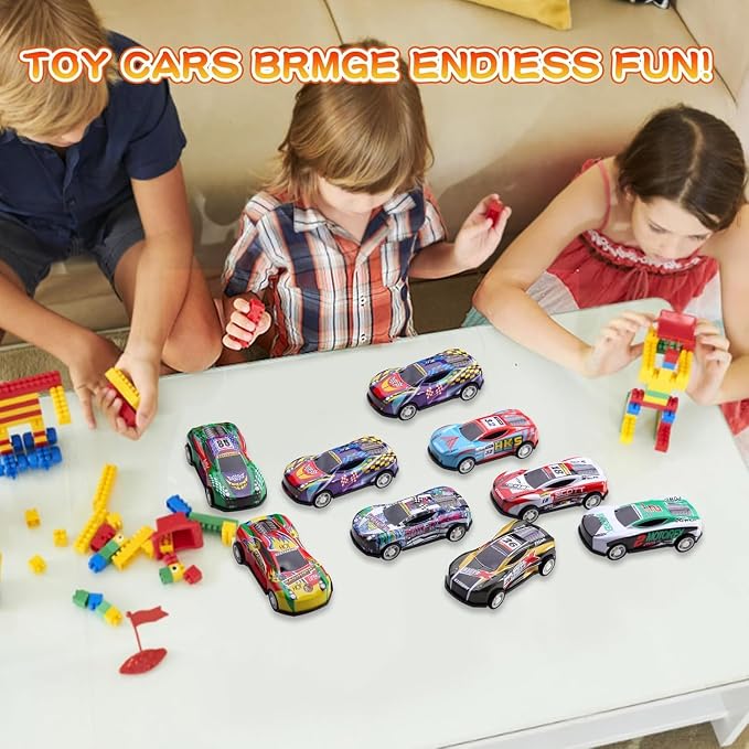 200 Pack Pull Back Cars for Kids, Mini Vehicles Toy Bulk Party Favor Race Cars Toys, Goodie Bag Stuffers, Pinata Fillers for Boys Girls Toddlers (200)