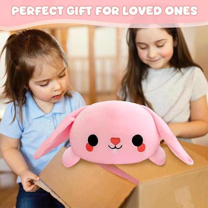 TOYSYM Weighted Stuffed Animals, 3.74 lbs Bunny Stuffed Animal with Weighted Beads, Cute Plush Toy Pillow Gifts for Adults Kids Boys Girls