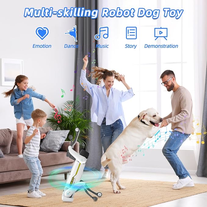 Mostop Smart Robot Dog for Kids Boys: Interactive STEM Robot Pet with Voice/App/Remote Control, Support Action Programming, 30+ Actions, Ideal STEM ToyGift for Adults/Kids