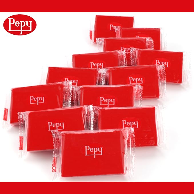 Pepy Plastilina Reusable and Non-Drying Modeling Clay; Set of 24 Bars, 1.4 Ounce Each, Perfect for Arts and Crafts Projects, Red