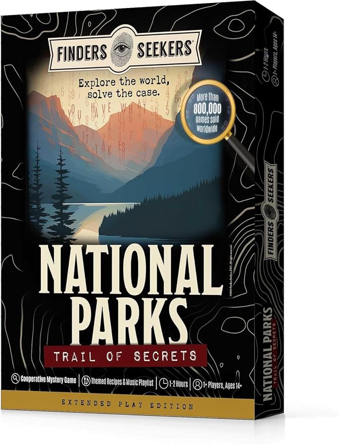 Escape Room Game for Adults – National Parks Mystery Adventure, Solve the Case at Home, Puzzle & Detective Game, Escape Room in a Box, 1–8+ Players