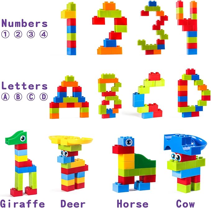 168 Pcs Mini Marble Run Building Blocks Classic Blocks STEM Toy Bricks Set Kids, Assemble Different Building Block Models for 3+ Boys Girls Toddlers