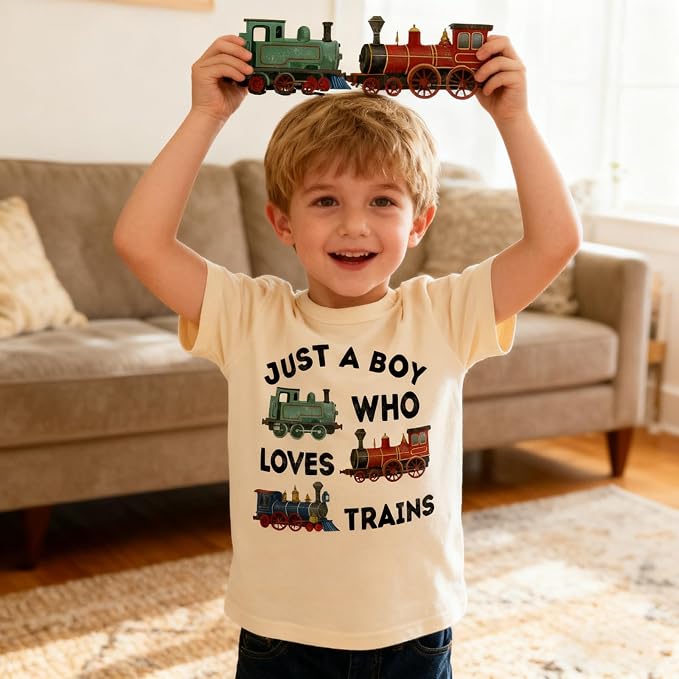 Todder Boys Shirt Kids Trains Bug Retro Nature Cool Tees Tops 2-7 Years