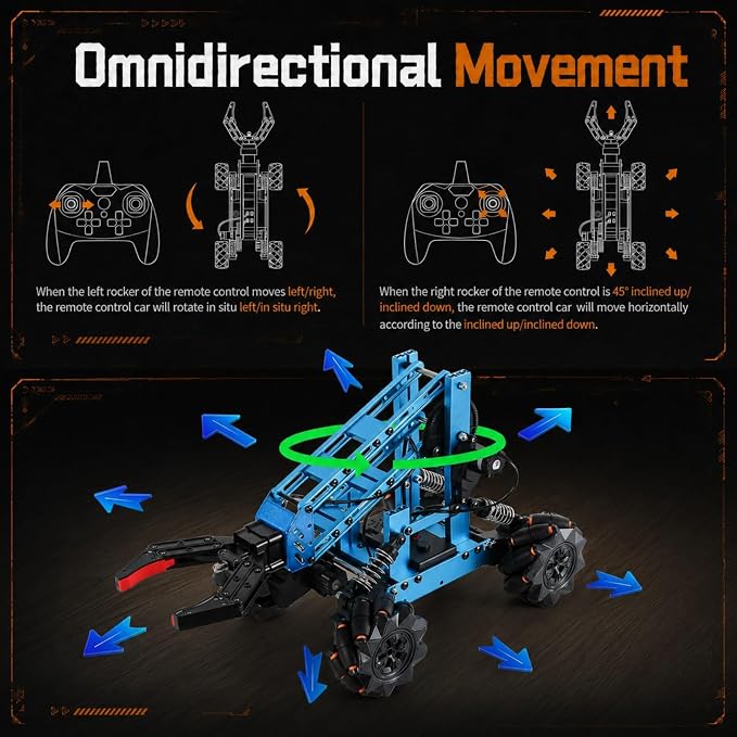 VANLINNY Robot Arm,STEM Project for Boys Age 8-12,Robotic Kit for Aged 12-16,Educational Science Kits for Kids,Building Experiment Robotics Set Project Gifts for 8 9 10 11 12 Years Old Teens.