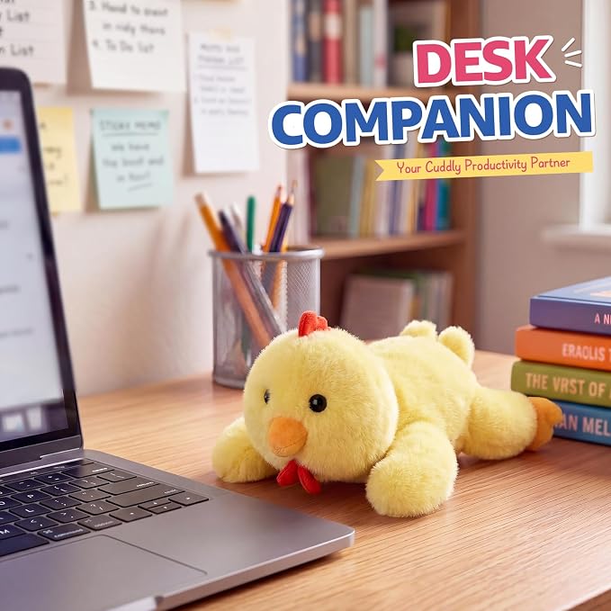 PEACH CAT Chicken Stuffed Animal Cute Plushies Small Chick Plush Toys Birthday Gifts for Girls Boys Kids