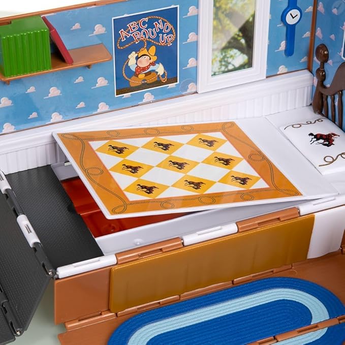 Disney Store Official Toy Story Moving Truck Vehicle Play Set - Eggman Movers Truck with Trailer, Andy's Room, Woody, Buzz Lightyear, Rex, RC, & Hamm Plus Accessories