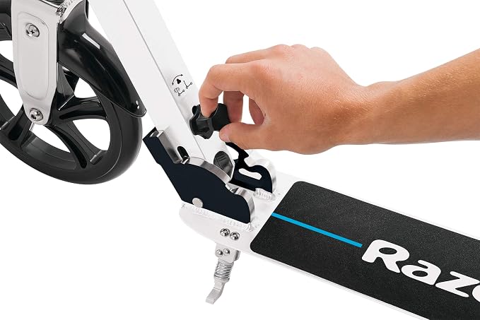 Razor A6 Kick Scooter for Kids Ages 8+ - Extra-Tall Handlebars & Longer Deck, 10" Urethane Wheels, Aluminum Frame, Anti-Rattle Technology, for Riders Up to 220 lbs