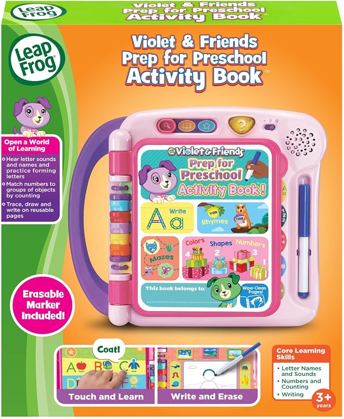 LeapFrog Violet and Friends Prep for Preschool Activity Book, Pink