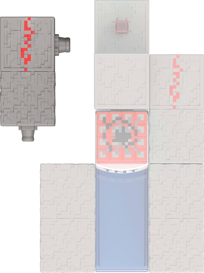 Mattel Minecraft Toys, Skeleton Action Figure with Accessory & Redstone Building Piece, 3.25-inch Scale Collectible Set Inspired by Video Game