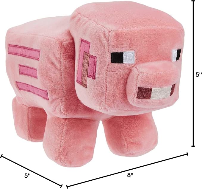 Mattel Minecraft Basic Plush Character Soft Dolls, Video Game-Inspired Collectible Toy Gifts for Kids & Fans Ages 3 Years Old & Up